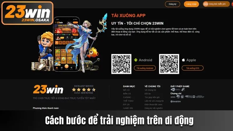 Hướng dẫn trải nghiệm trên di động