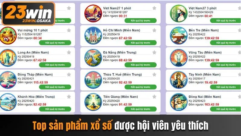 Liệt kê top sản phẩm được hội viên yêu thích trên sảnh